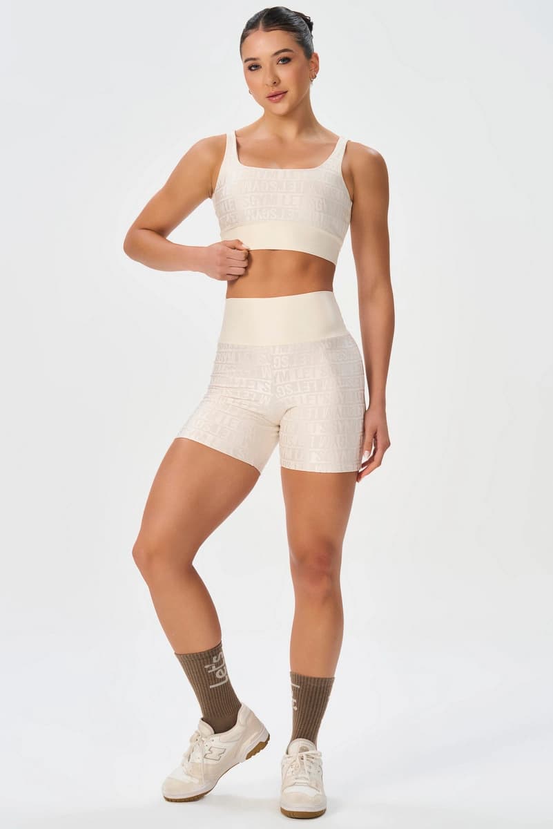 Short Velvet Line Off White