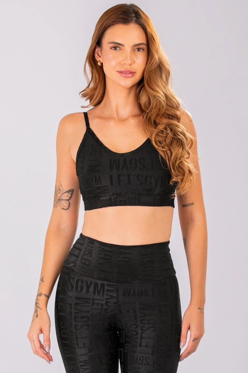 Top Velvet Name Preto