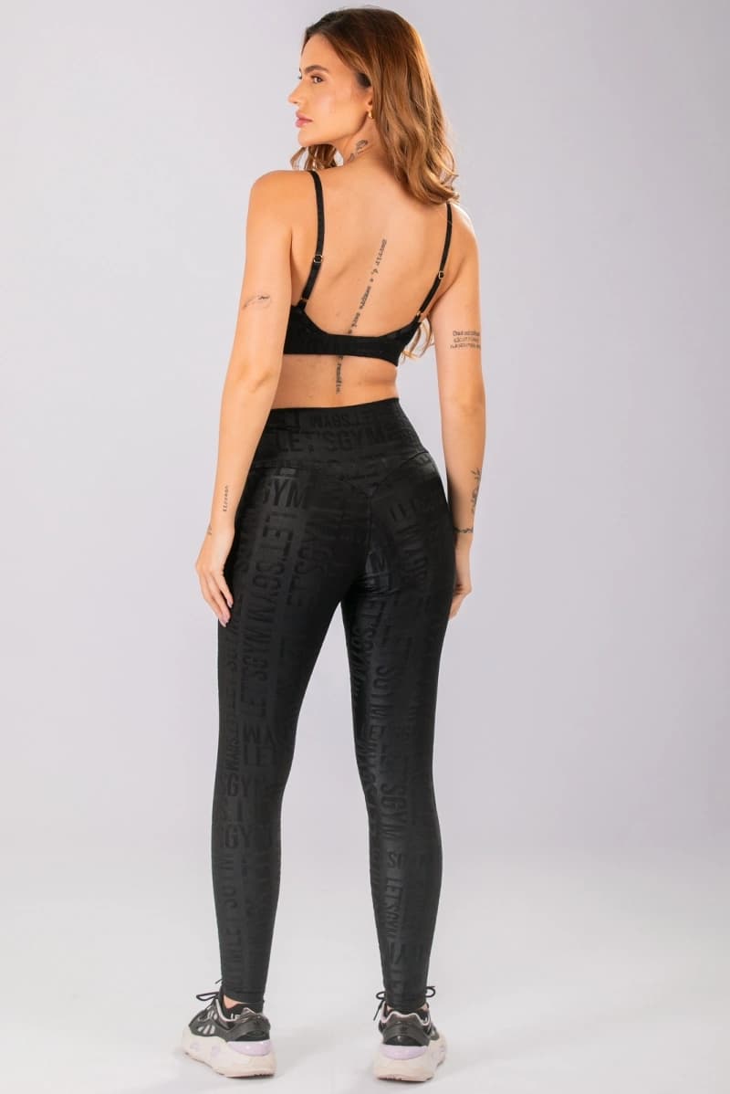 Legging Velvet Name Preto
