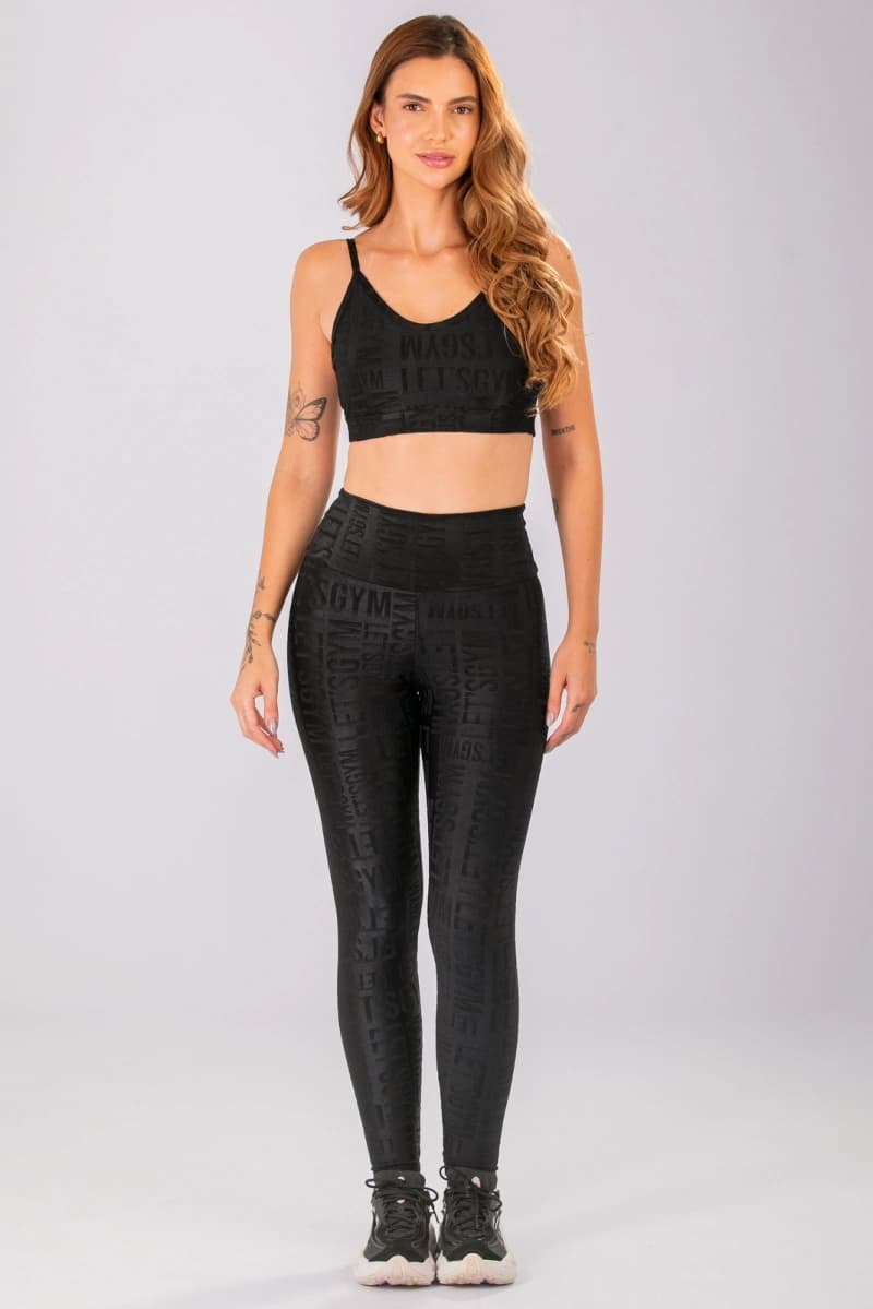 Legging Velvet Name Preto