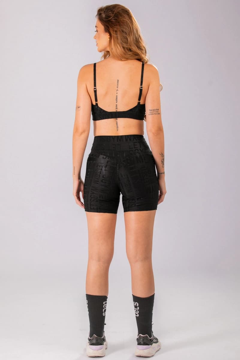 Shorts Velvet Name Preto
